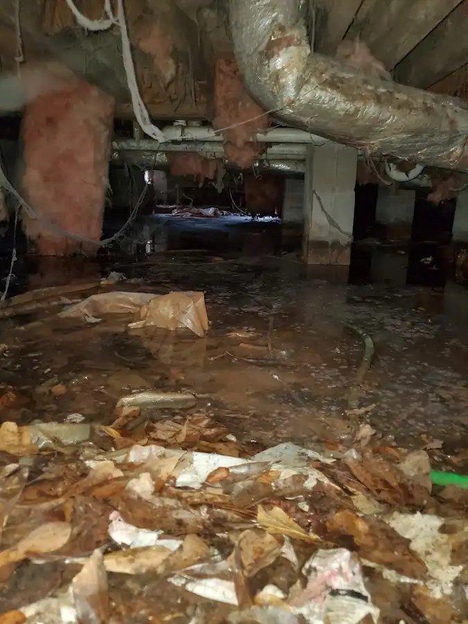 Crawl space flood assessment for Commercial Water Damage Restoration in Waxahachie